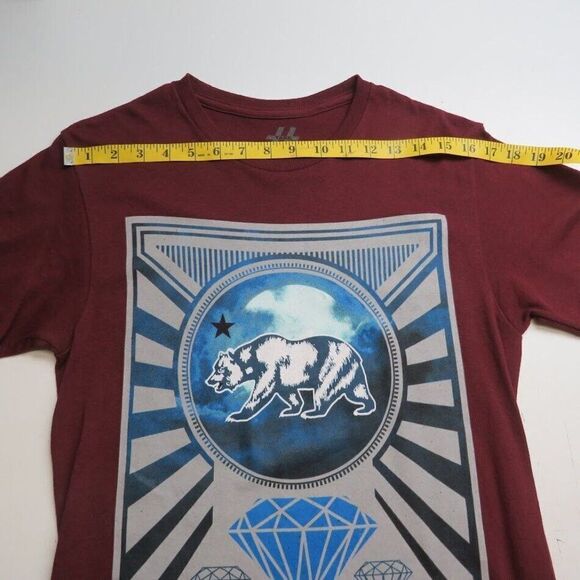 California Republic Men's Logo T-Shirt Size Small Red Short Sleeve - Picture 4 of 6